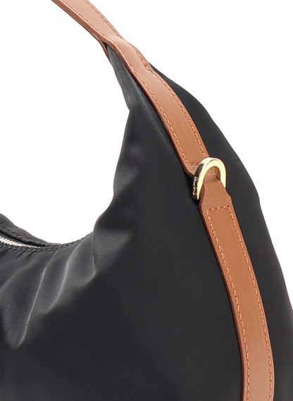 Le Nylon Small Nylon/Leather Trimming Black/Cognac