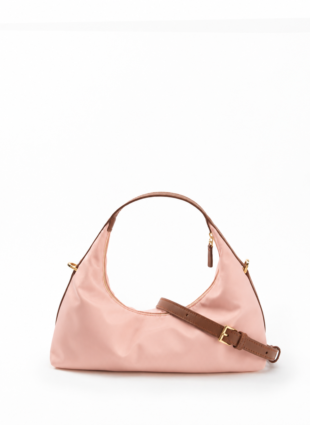 Le Nylon Small Nylon/Leather Trimming Dust Pink/Cognac