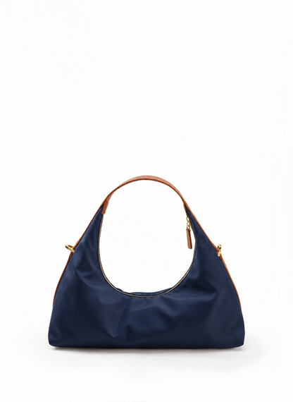 Le Nylon Small Nylon/Leather Trimming Navy/Cognac