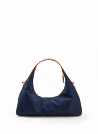 Le Nylon Small Nylon/Leather Trimming Navy/Cognac