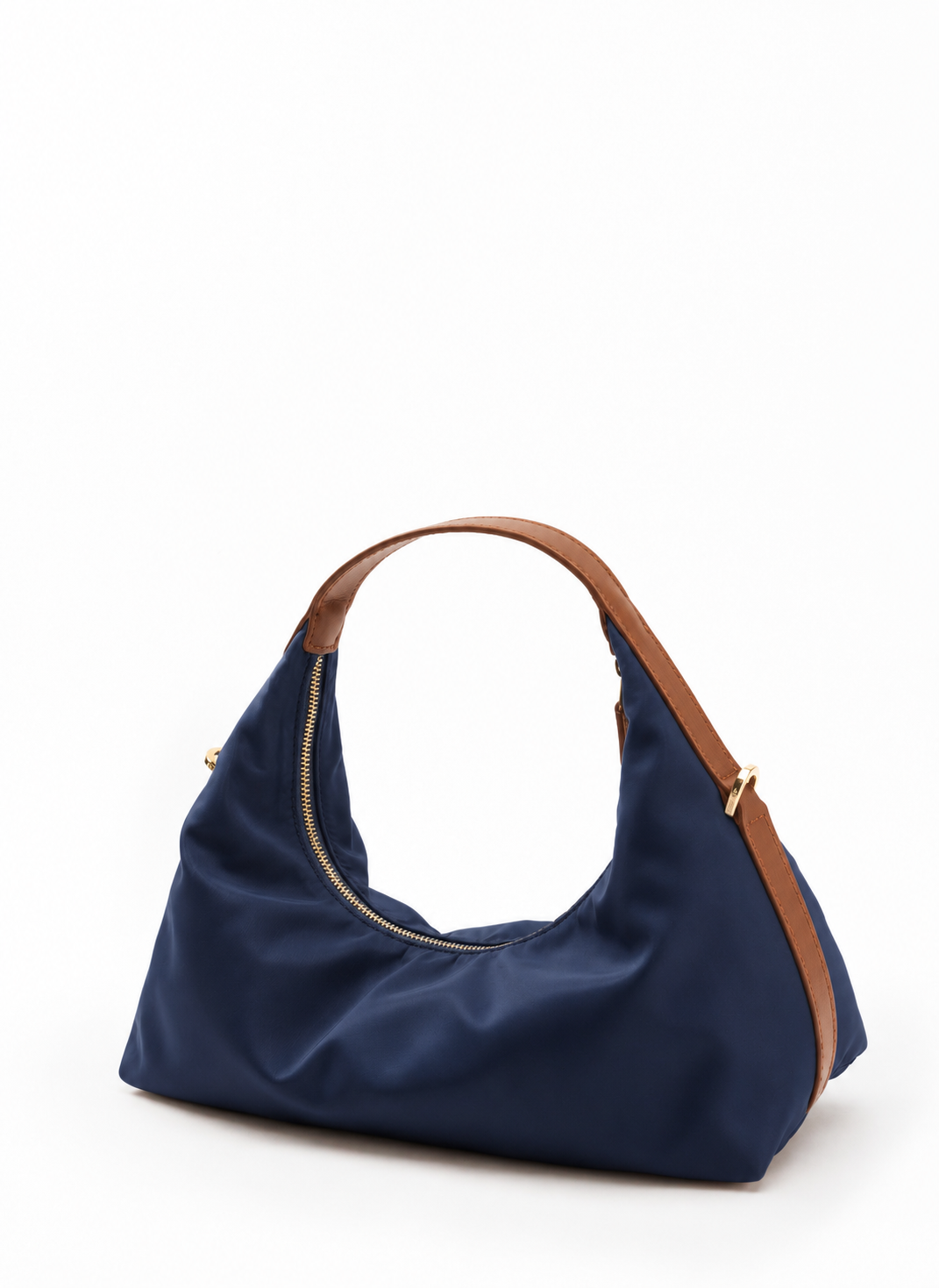 Le Nylon Small Nylon/Leather Trimming Navy/Cognac