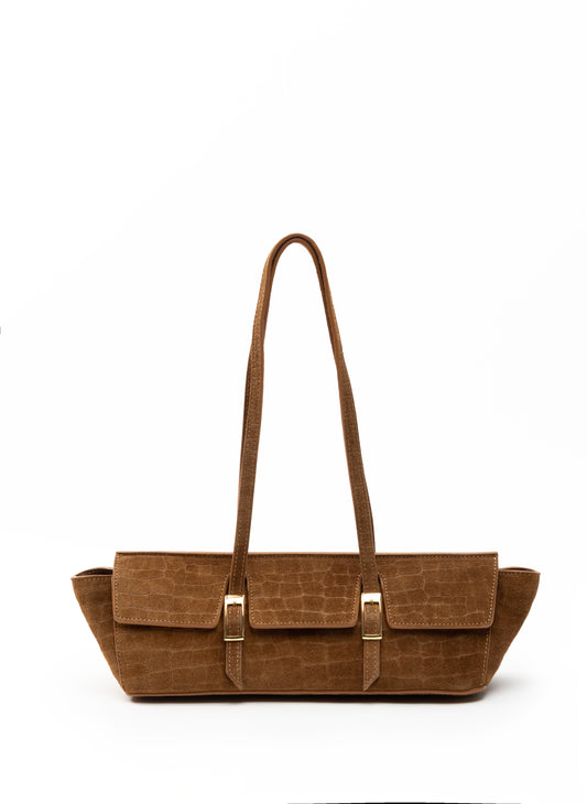 Le Bateau Croco Suede Cognac