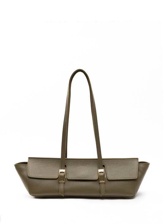 Le Bateau Pebbled Leather Khaki