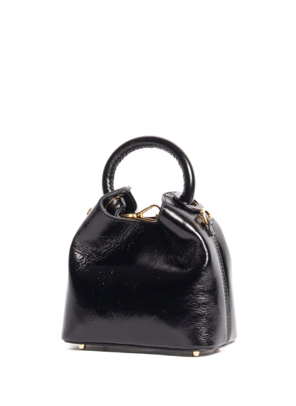 Madeleine Crinkled Leather Black