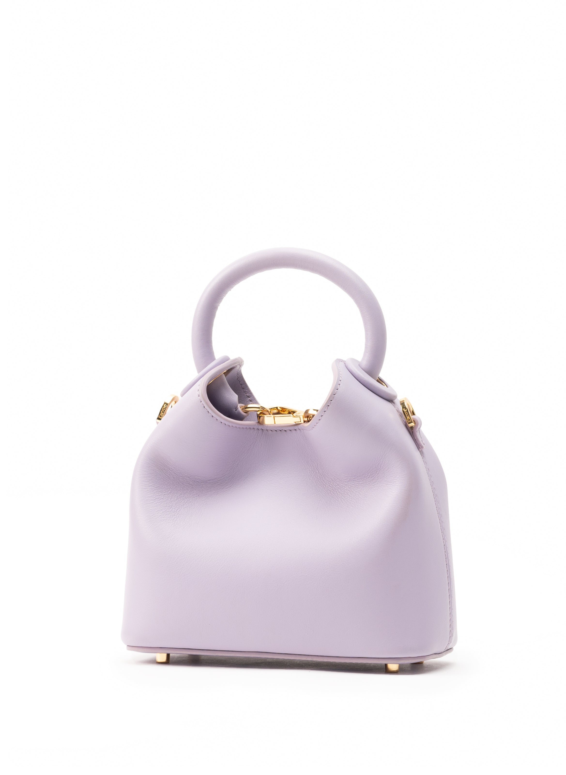 Madeleine Leather Lilac - Top Handle Handbag for Women - Elleme