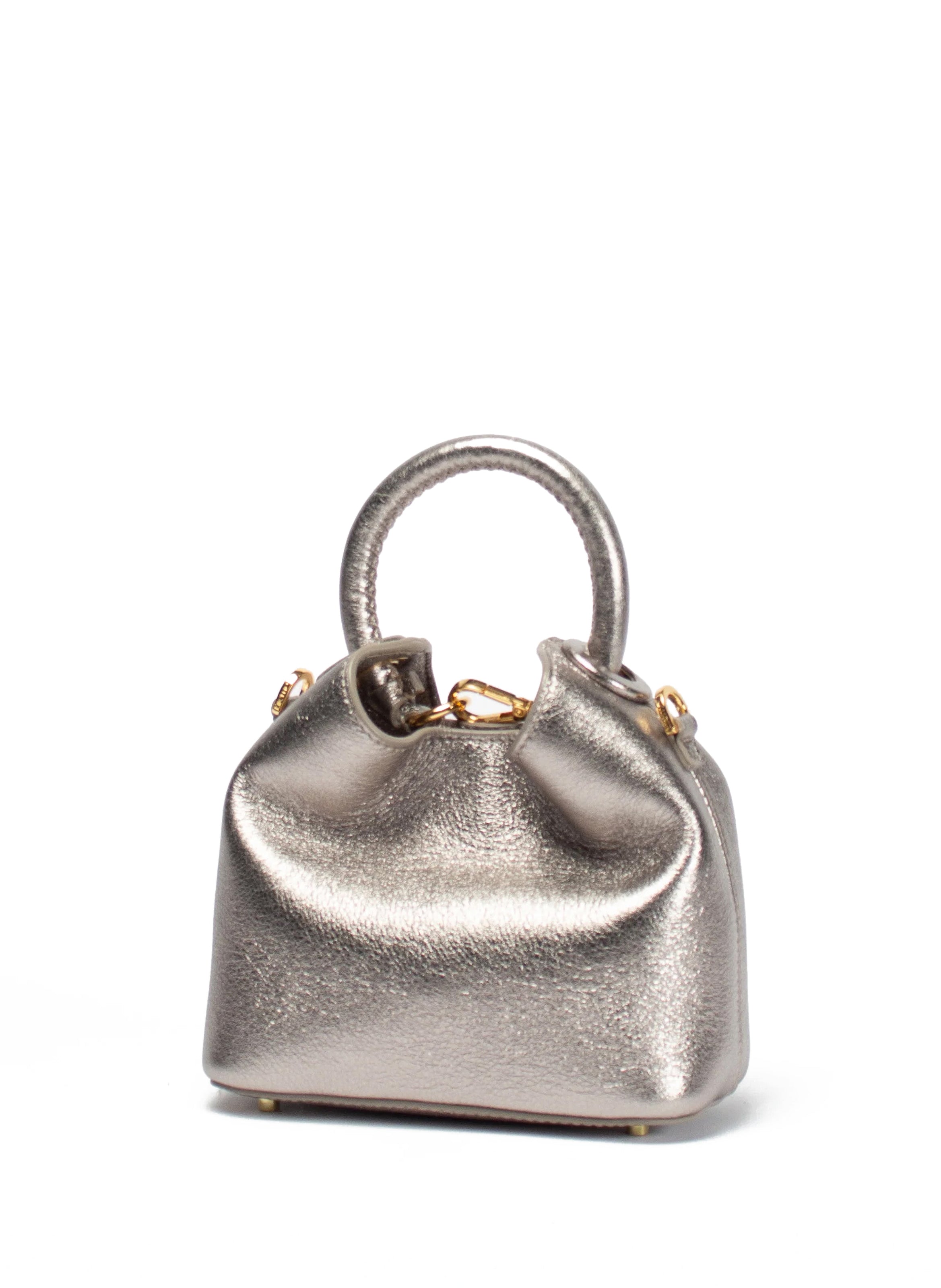 Madeleine Metallic Leather Titanium – Elleme