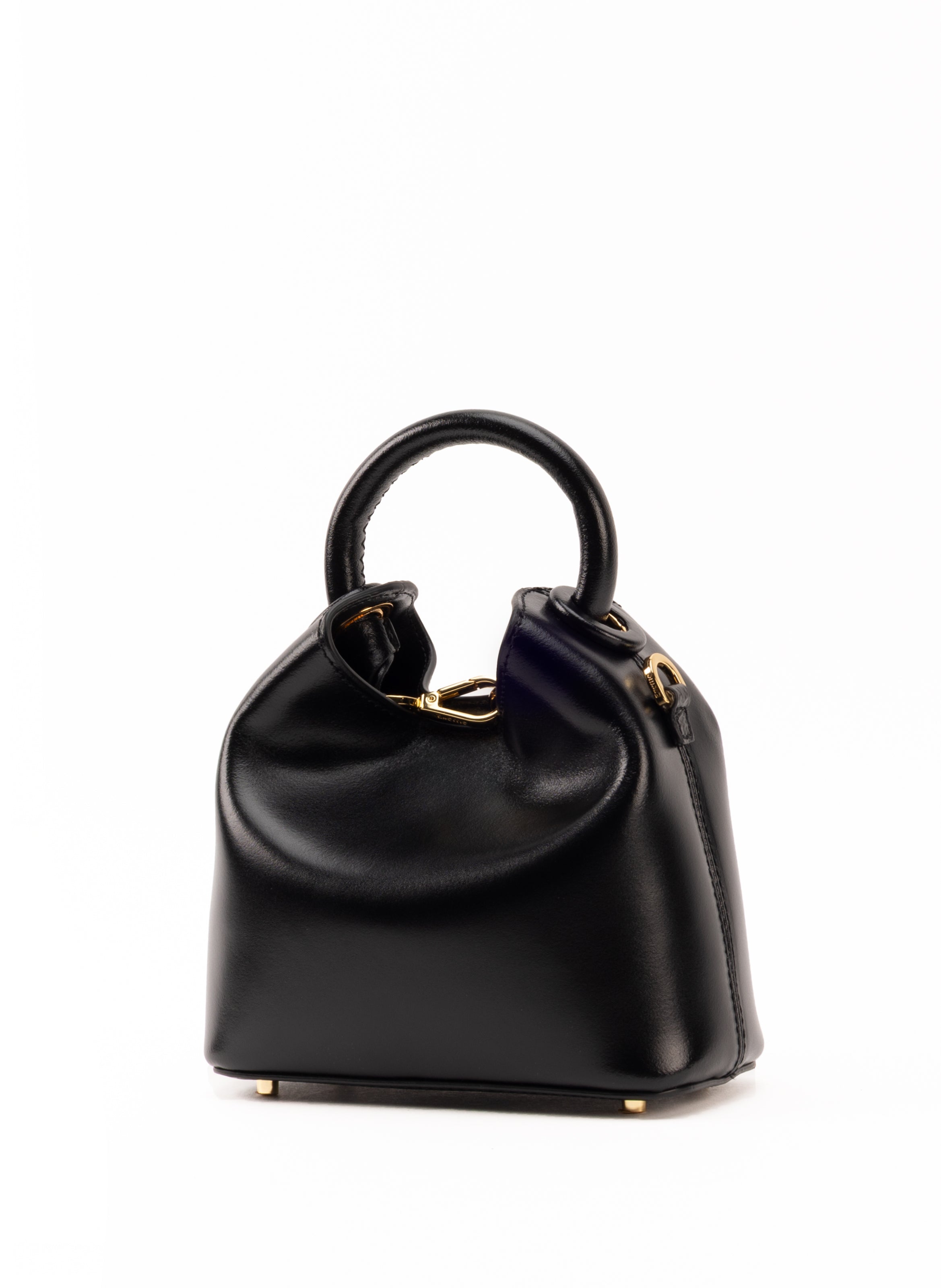 Madeleine Pebbled Leather Taupe - French Leather Bags - Elleme 