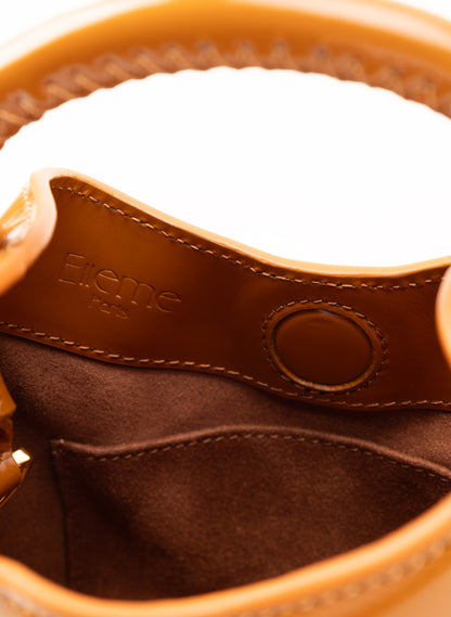 Madeleine cuir verni caramel
