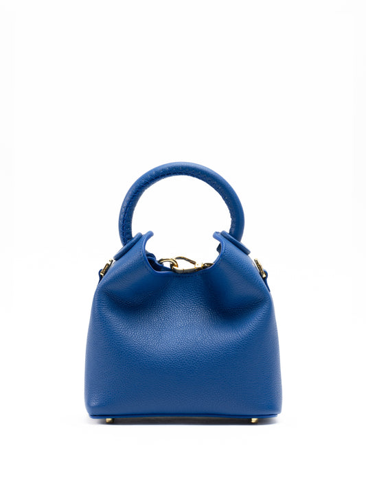 Madeleine Pebbled Leather Klein Blue