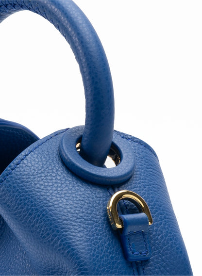 Madeleine Pebbled Leather Klein Blue