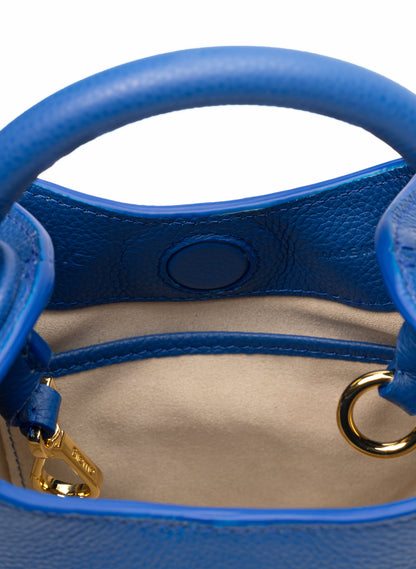 Madeleine Pebbled Leather Klein Blue