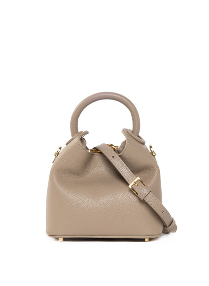 Madeleine Genarbtes Leder Taupe