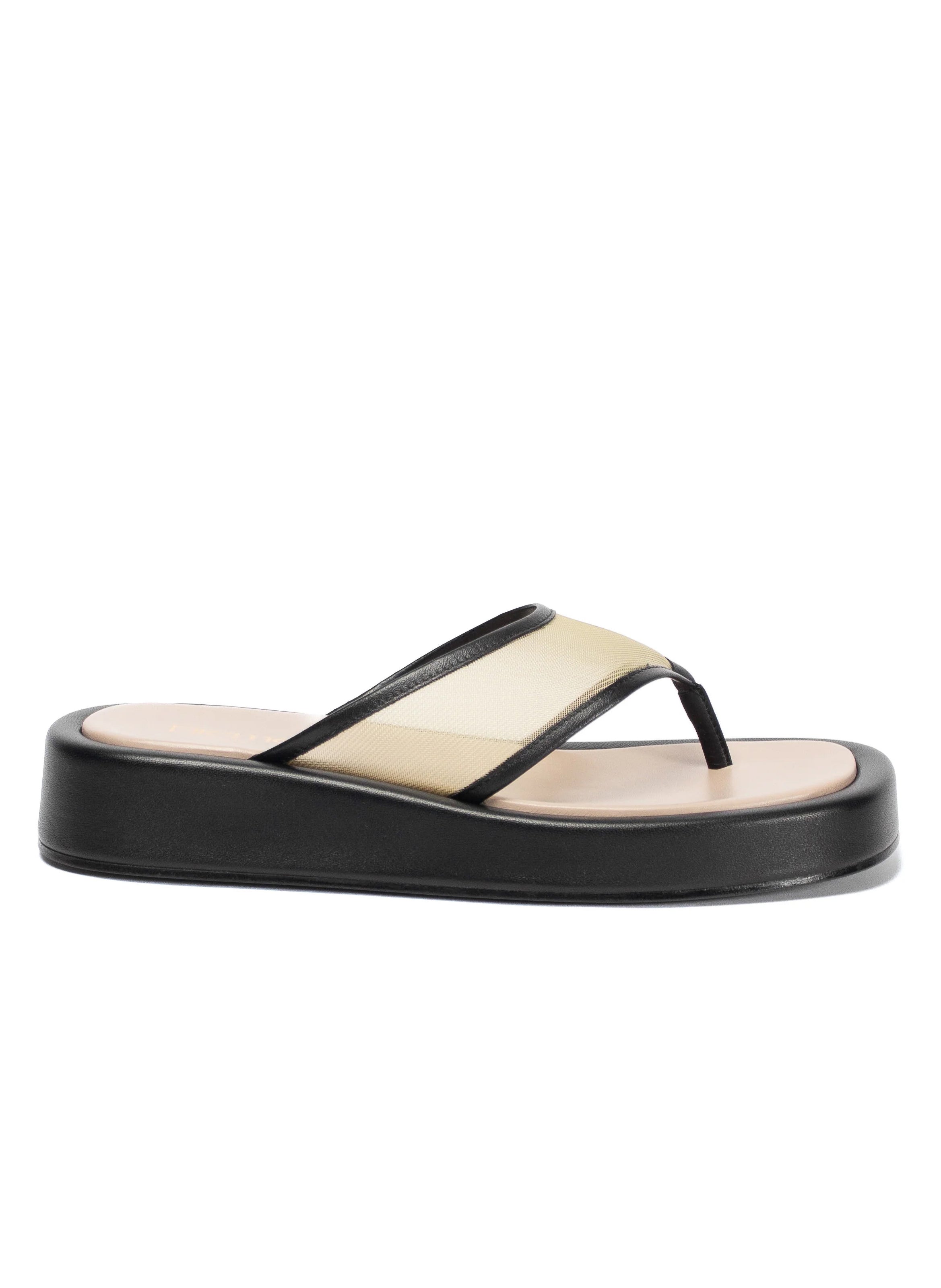 Mesh Platform Thong Sandal Elleme