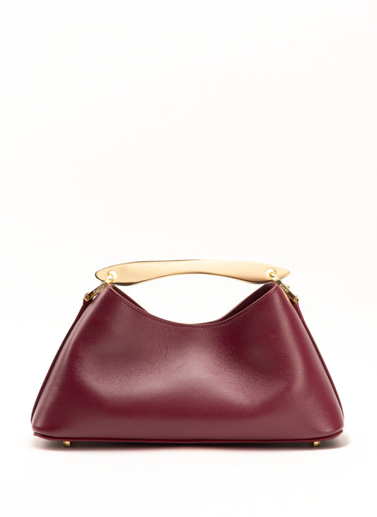 Mini Boomerang Leather Cerise