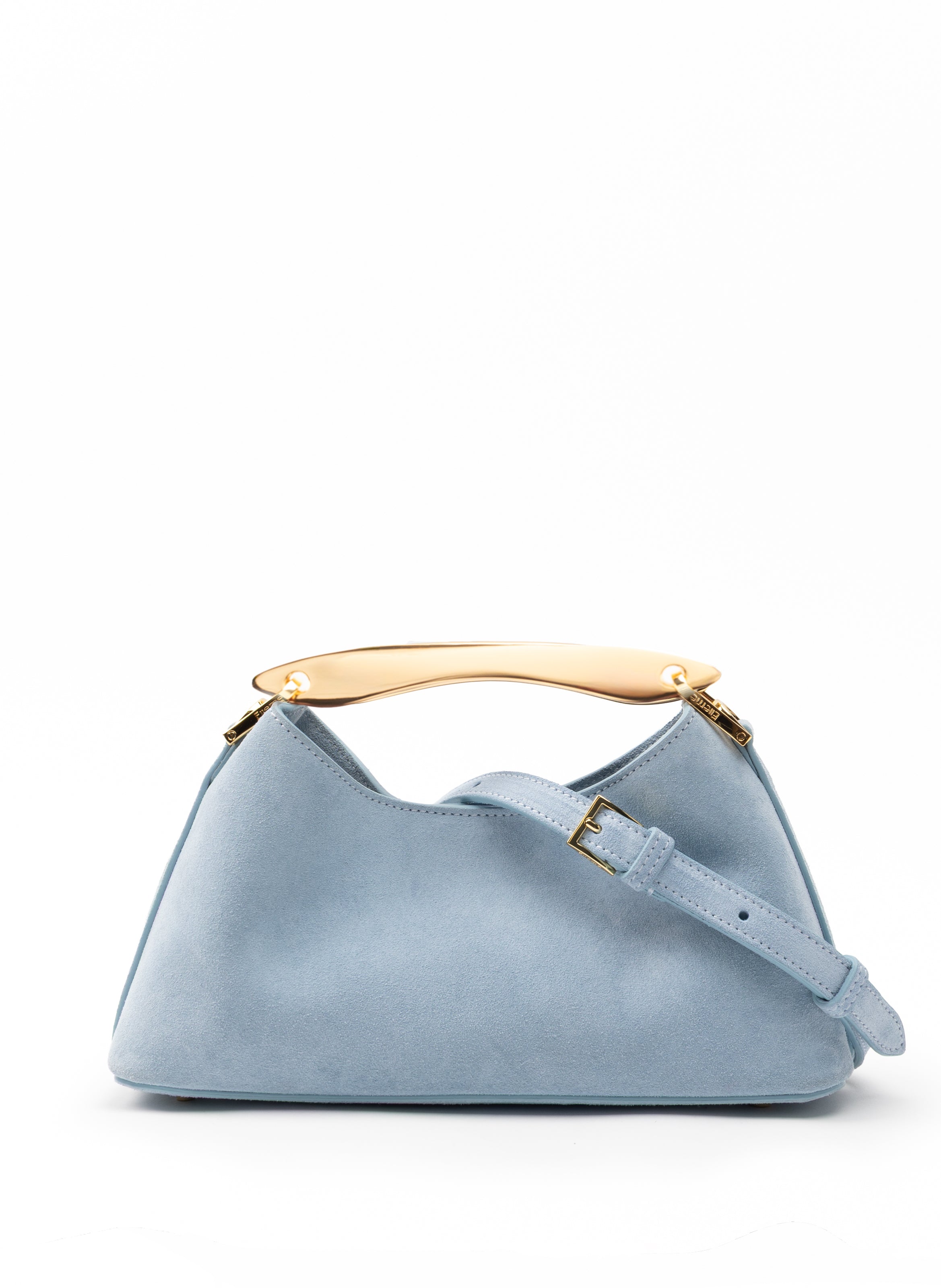 Mini Boomerang Suede Light Blue - Micro Bags for Women - Elleme