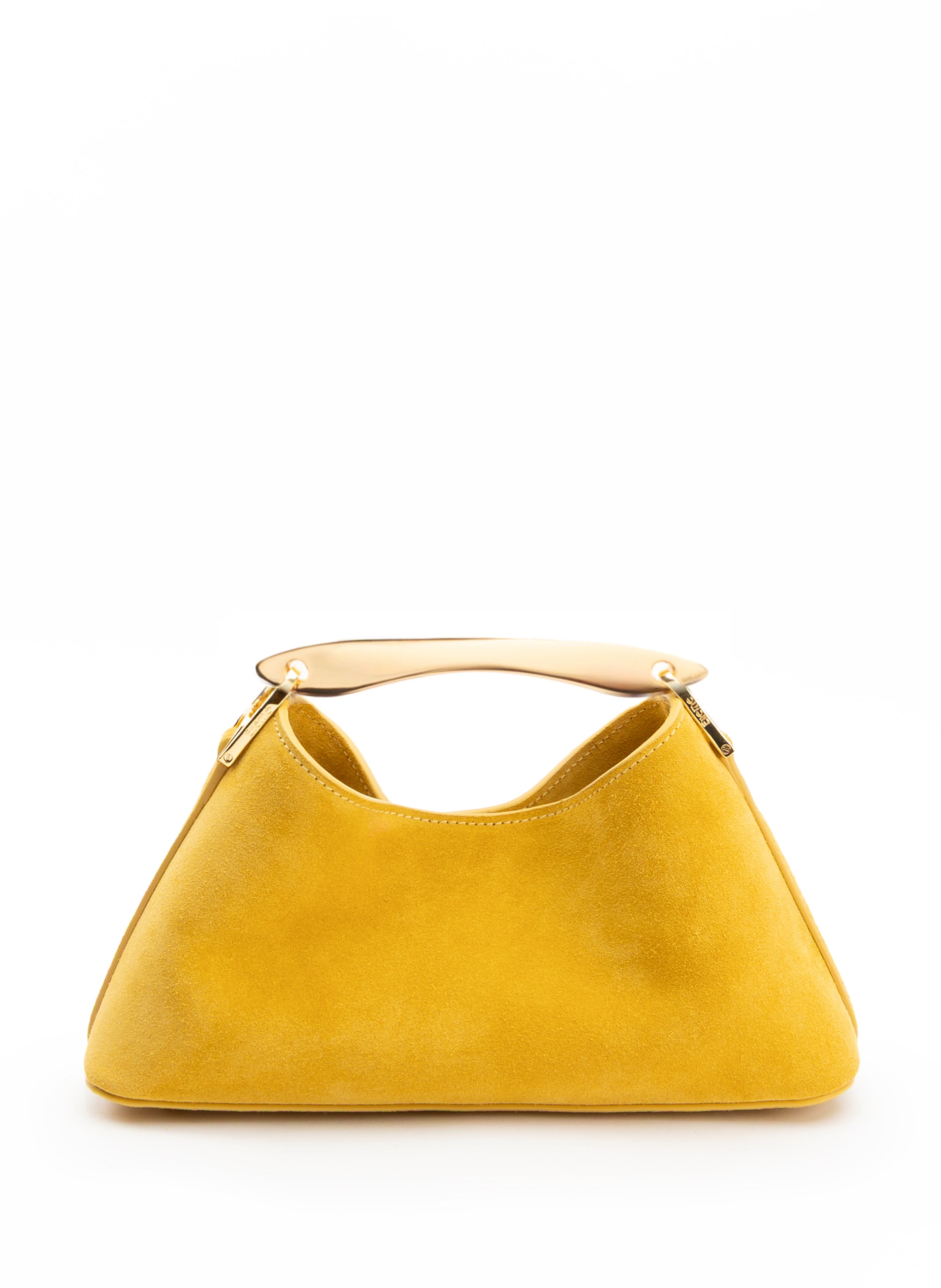 Mini Boomerang Suede Mustard - Micro Bags for Women - Elleme
