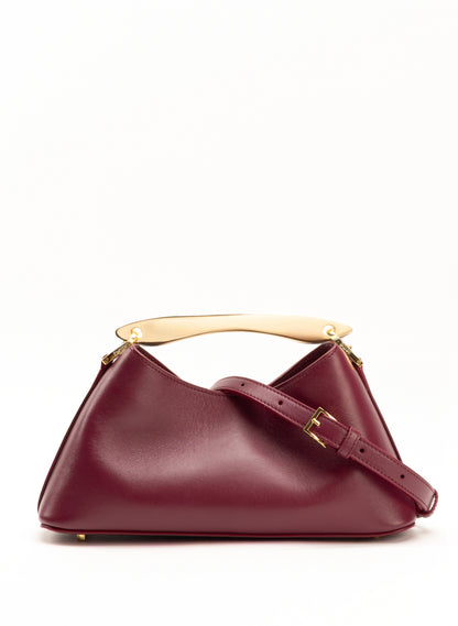 Mini Boomerang Leather Cerise