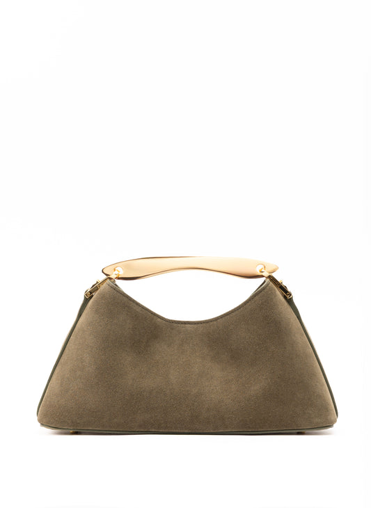Mini Boomerang Suede Truffle