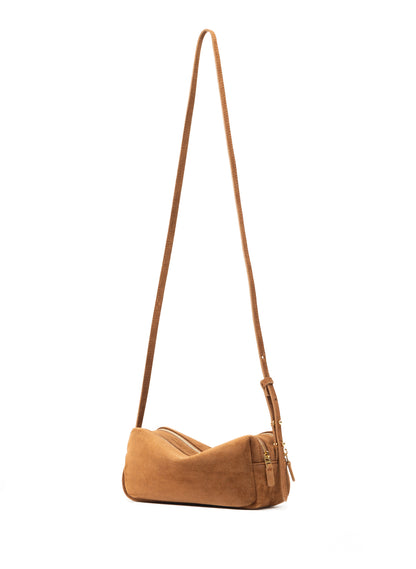 Mini Trousse Suede Cognac