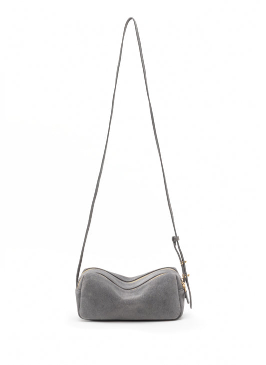 Mini Trousse Wildleder Grau