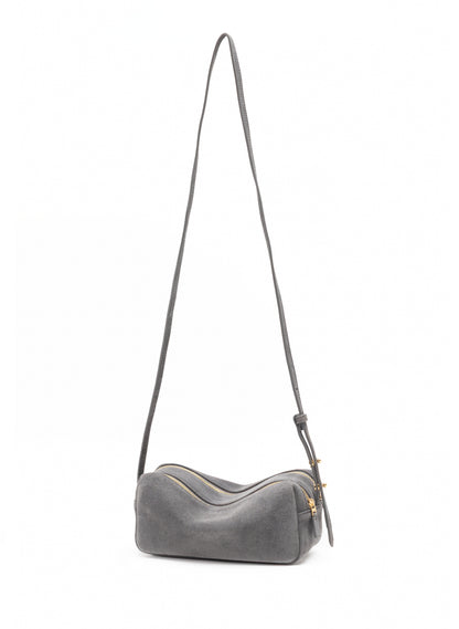 Mini Trousse Wildleder Grau