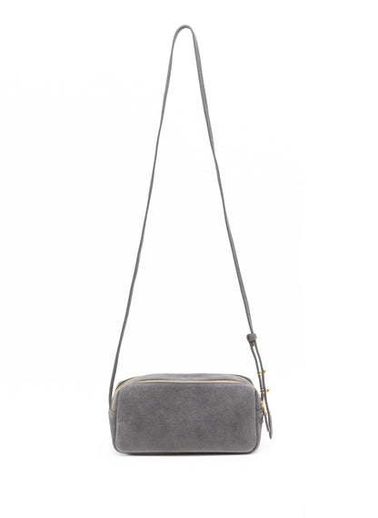 Mini Trousse Wildleder Grau