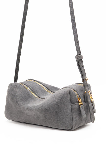 Mini Trousse Wildleder Grau