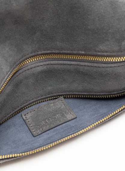 Mini Trousse Wildleder Grau