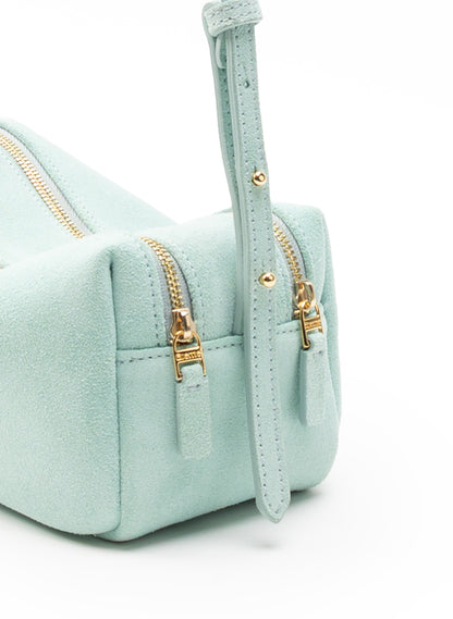 Mini Trousse Suede Turquoise