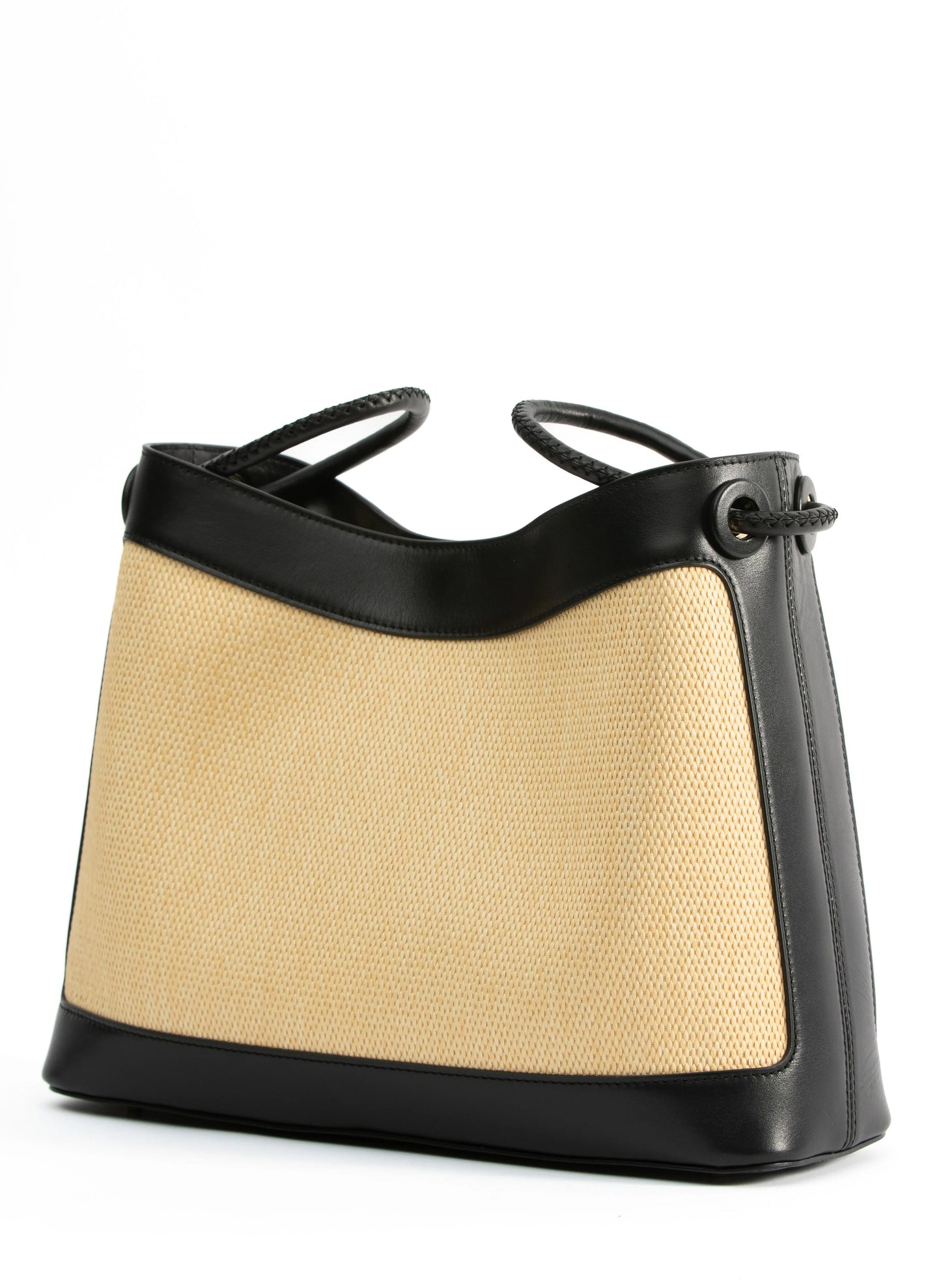 New Vosges Raffia Cadre noir naturel