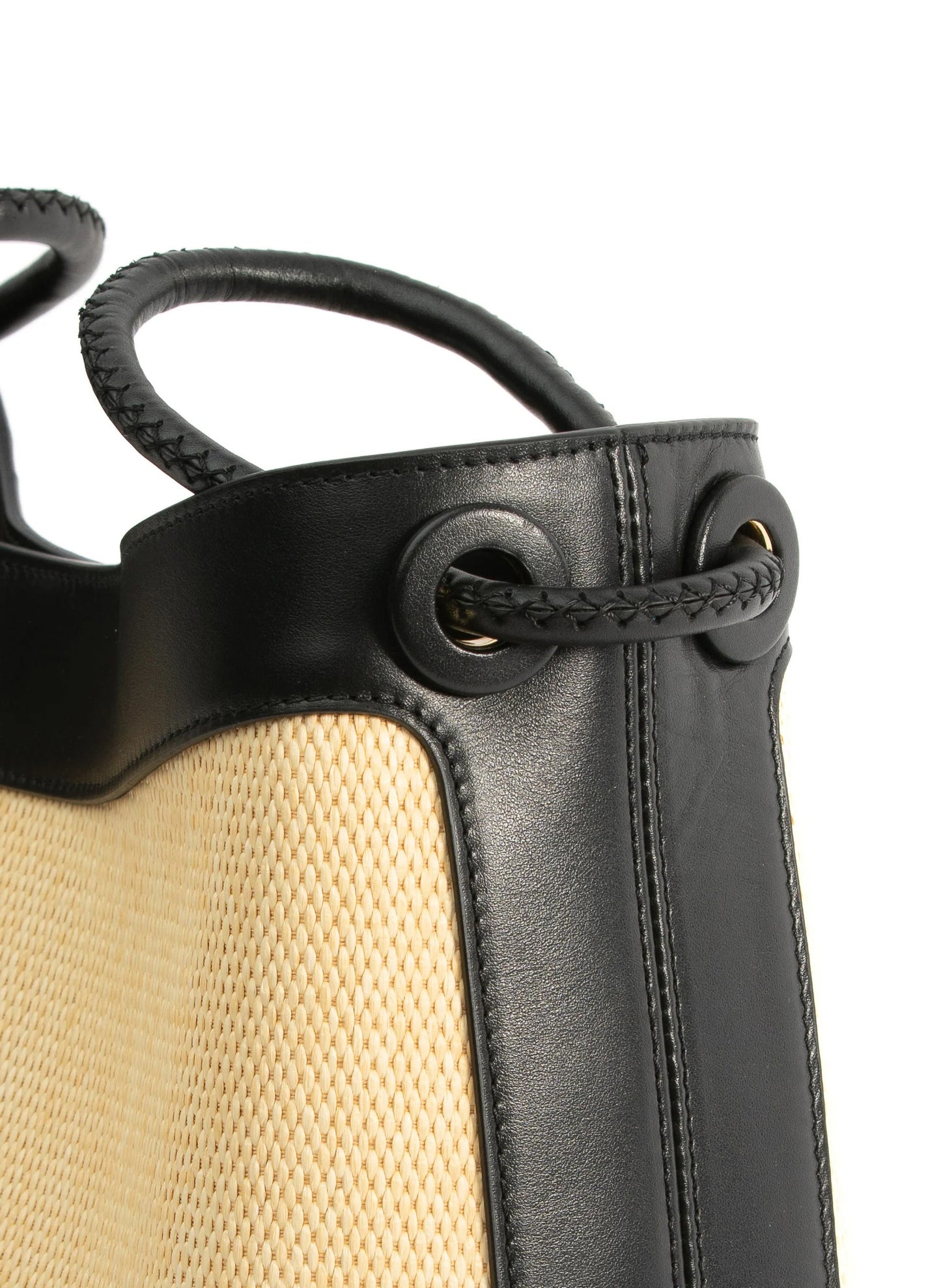 New Vosges Raffia Cadre noir naturel