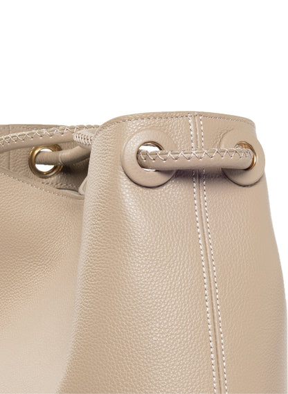 New Vosges Pebbled Leather Taupe