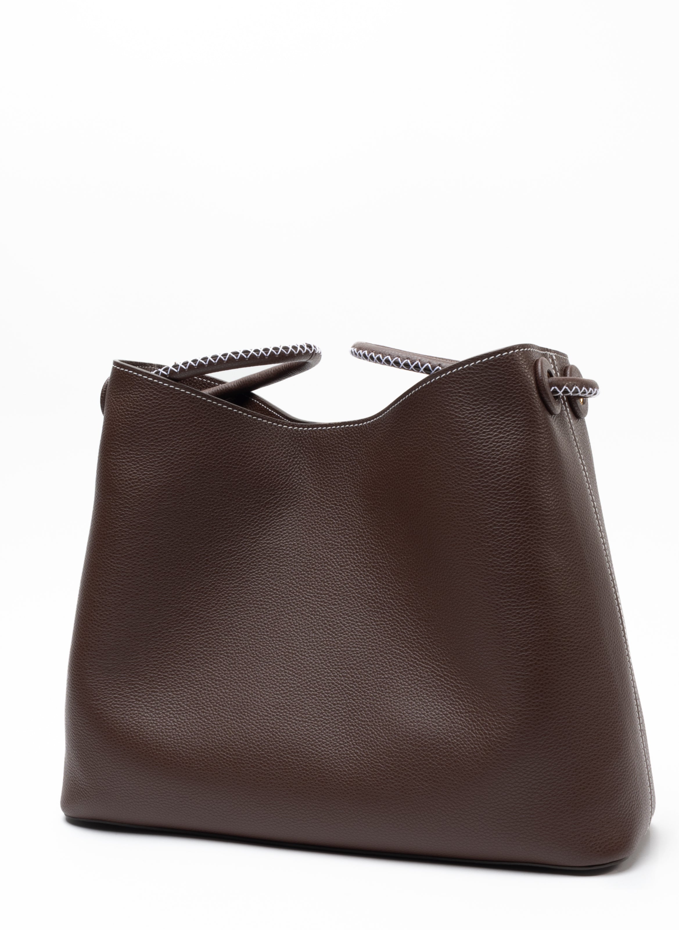 New Vosges Pebbled Leather ダークブラウン - 大きめ バッグ