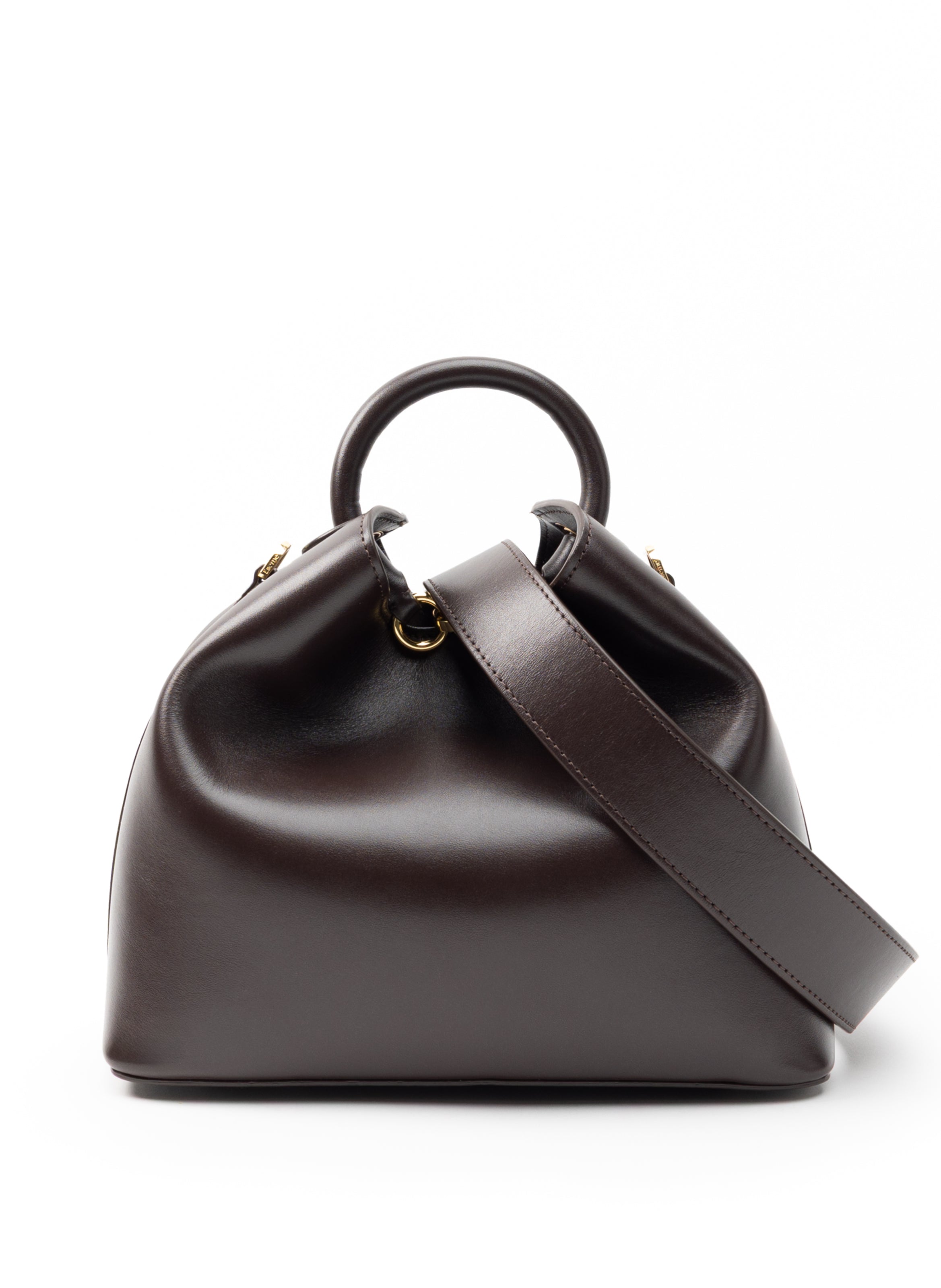 Raisin Leather Tabacco - Chic French Handbag - Elleme