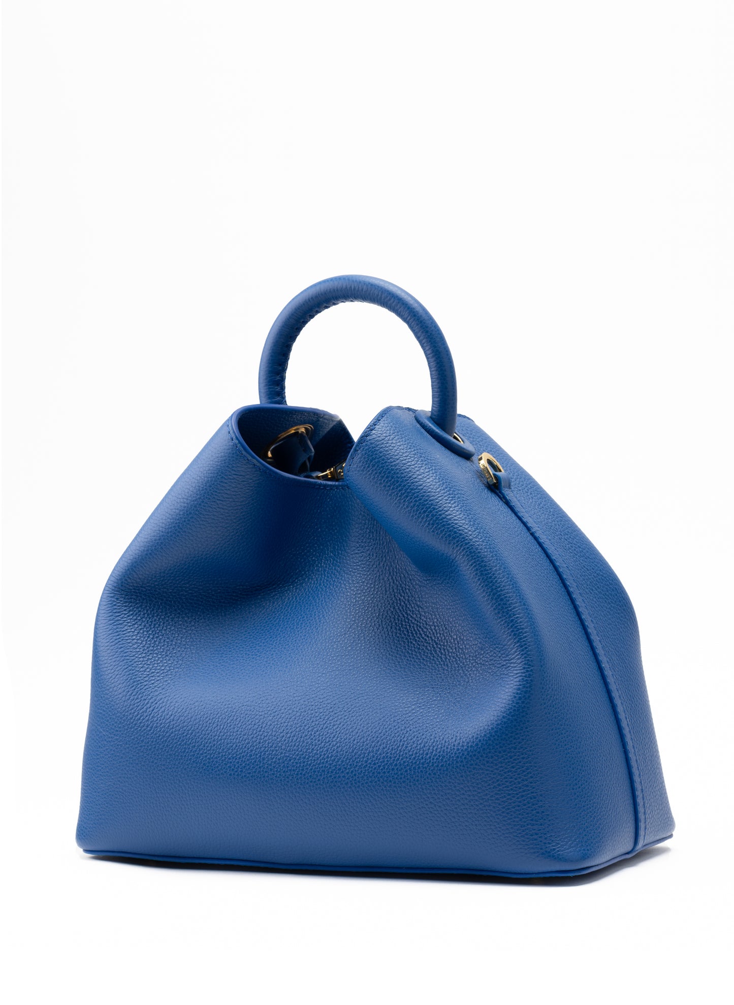 Raisin Pebbled Leather Azure Blue