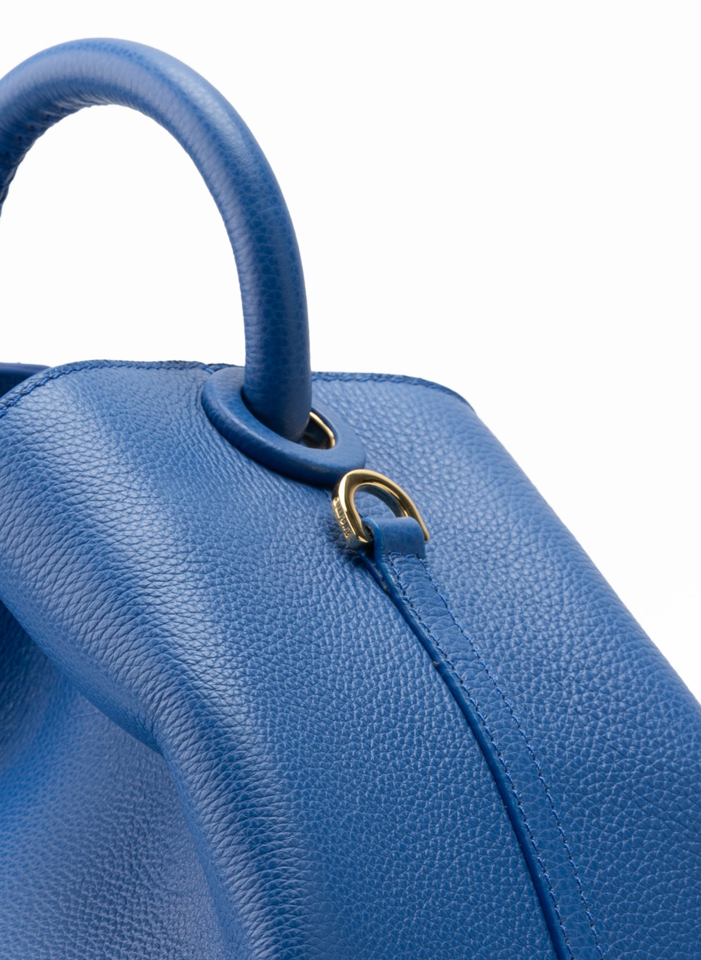 Raisin Pebbled Leather Azure Blue