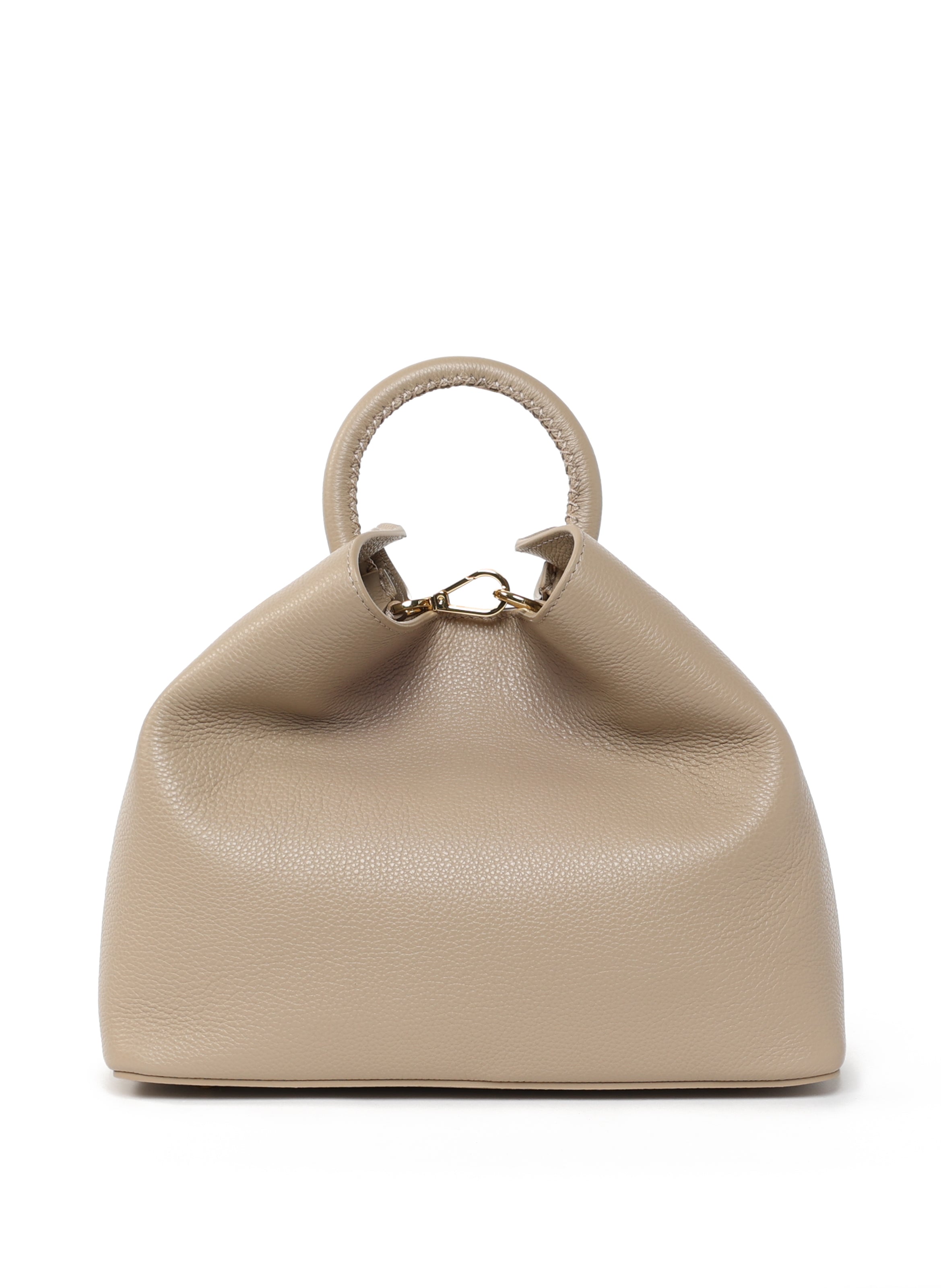 Raisin Pebbled Leather Taupe – Elleme