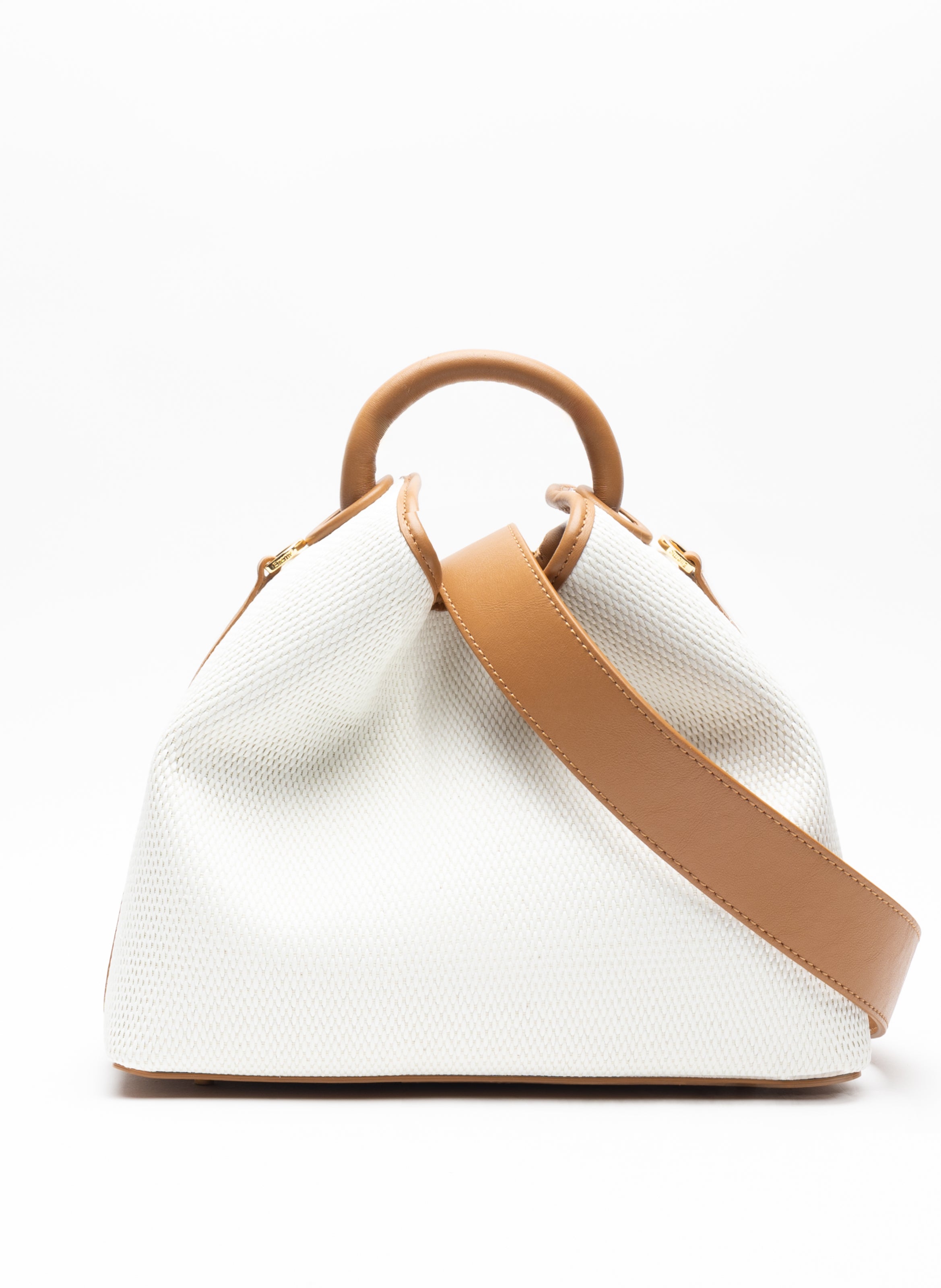 Raisin Raffia White Caramel - Luxury Beach Bag - Elleme