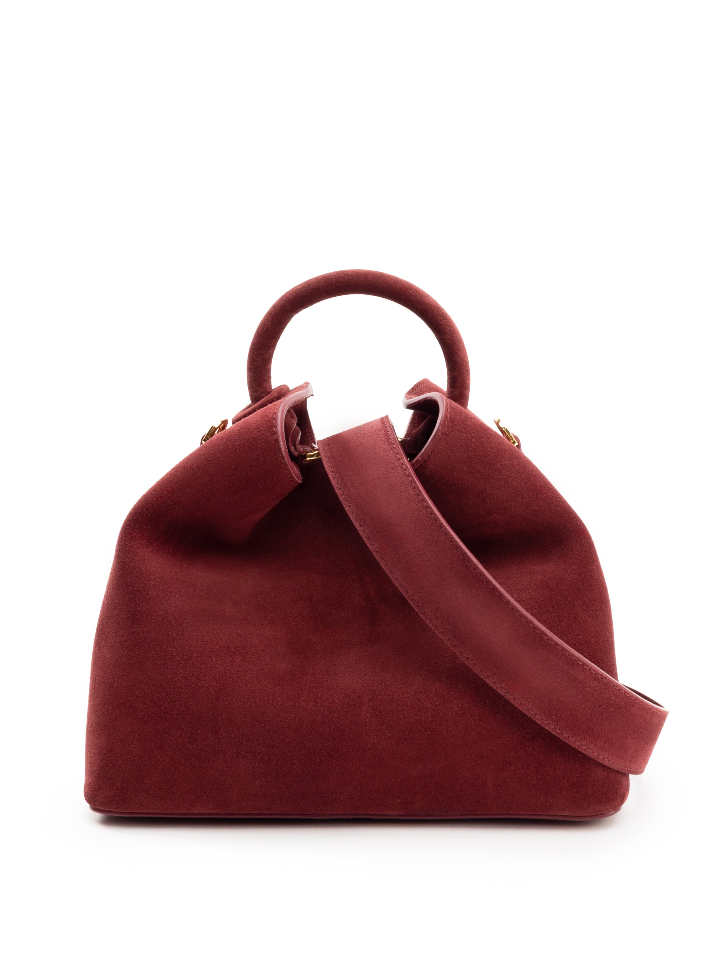 Raisin Suede Burgundy - Handbags for Women - Elleme