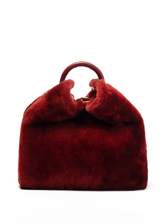 Raisin Shearling Montone Burgundy