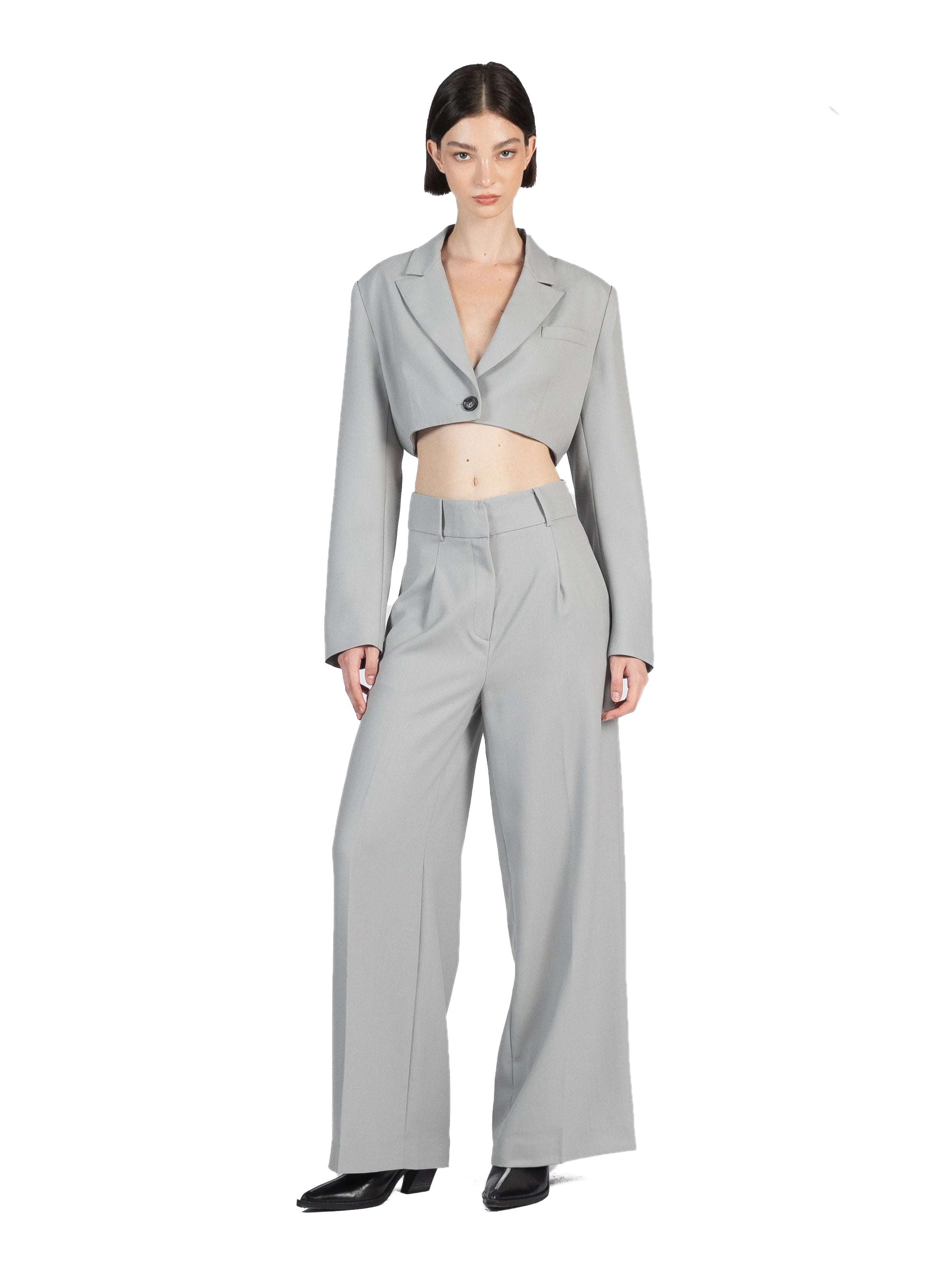 Grey tailored jacket outlet women's