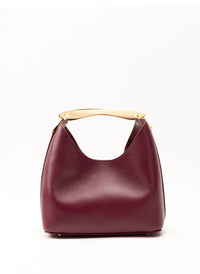 Small Boomerang Leather Cerise