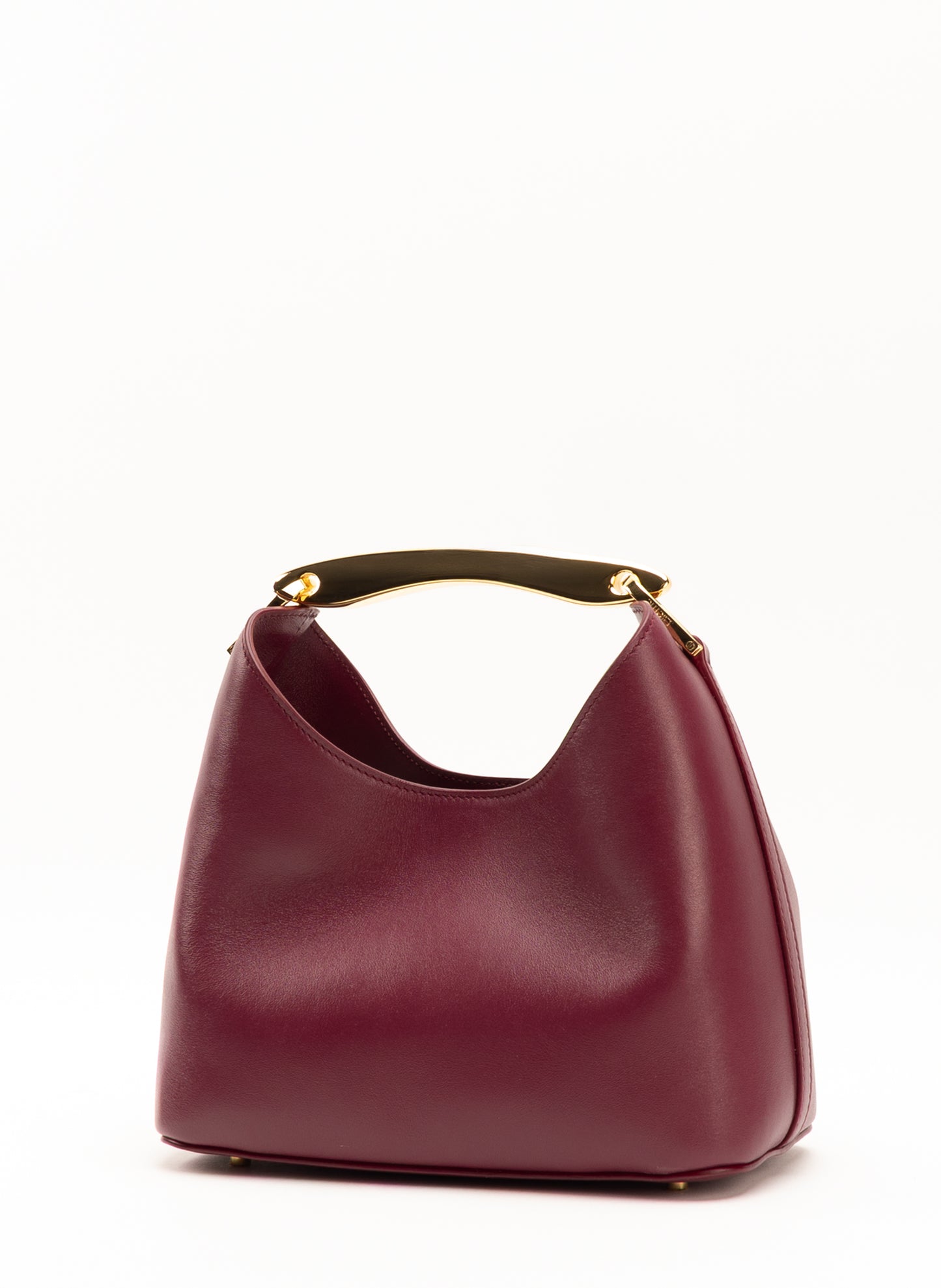 Small Boomerang Leather Cerise