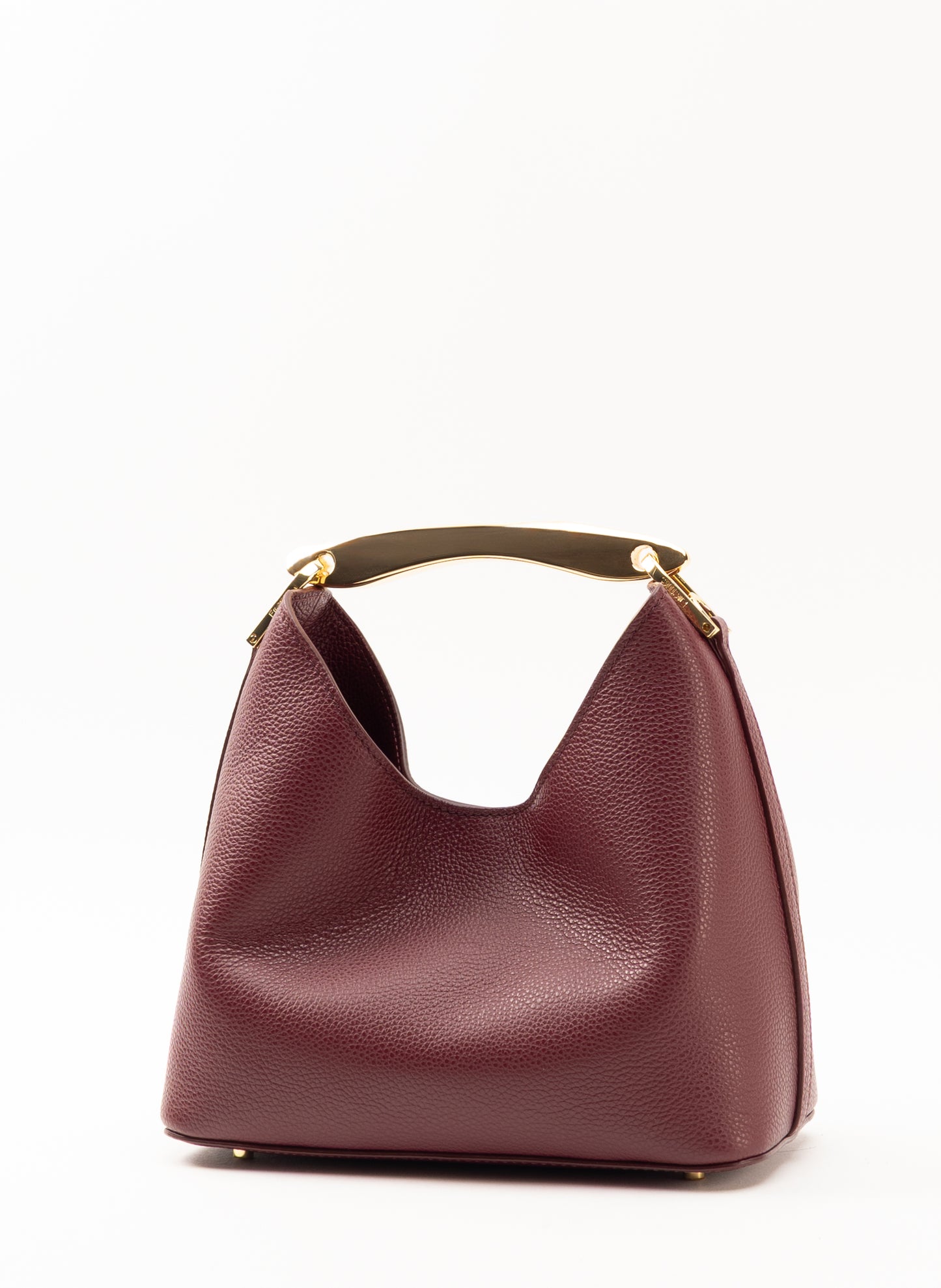 スモールBoomerang ペブルドレザー バーガンディ