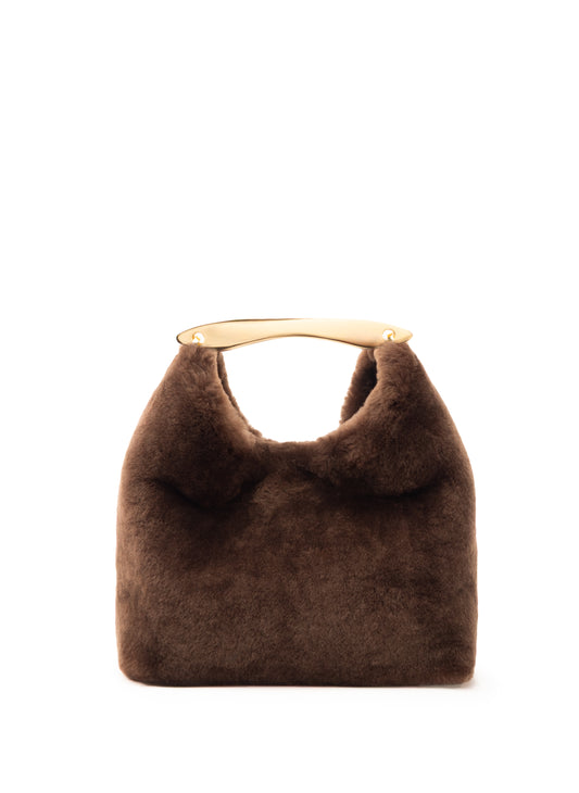 Small Boomerang Shearling Brownie
