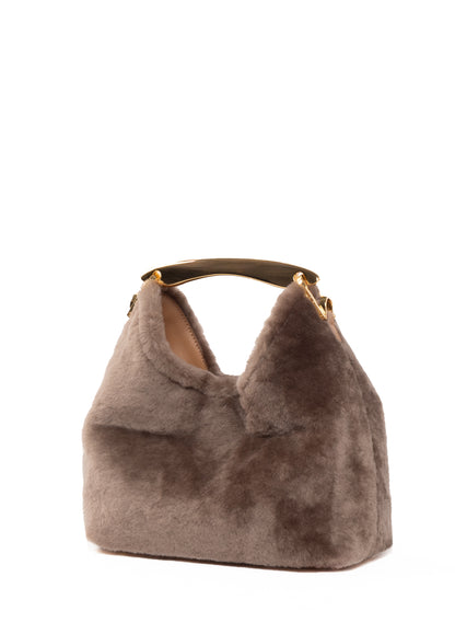 Kleiner Boomerang Shearling Taupe