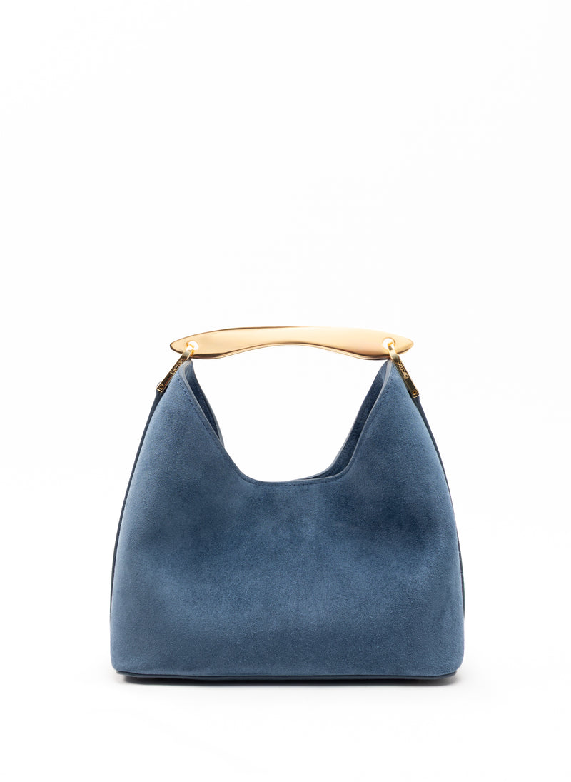 Small Boomerang Suede Marine