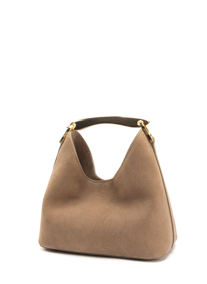 Small Boomerang Suede Tan