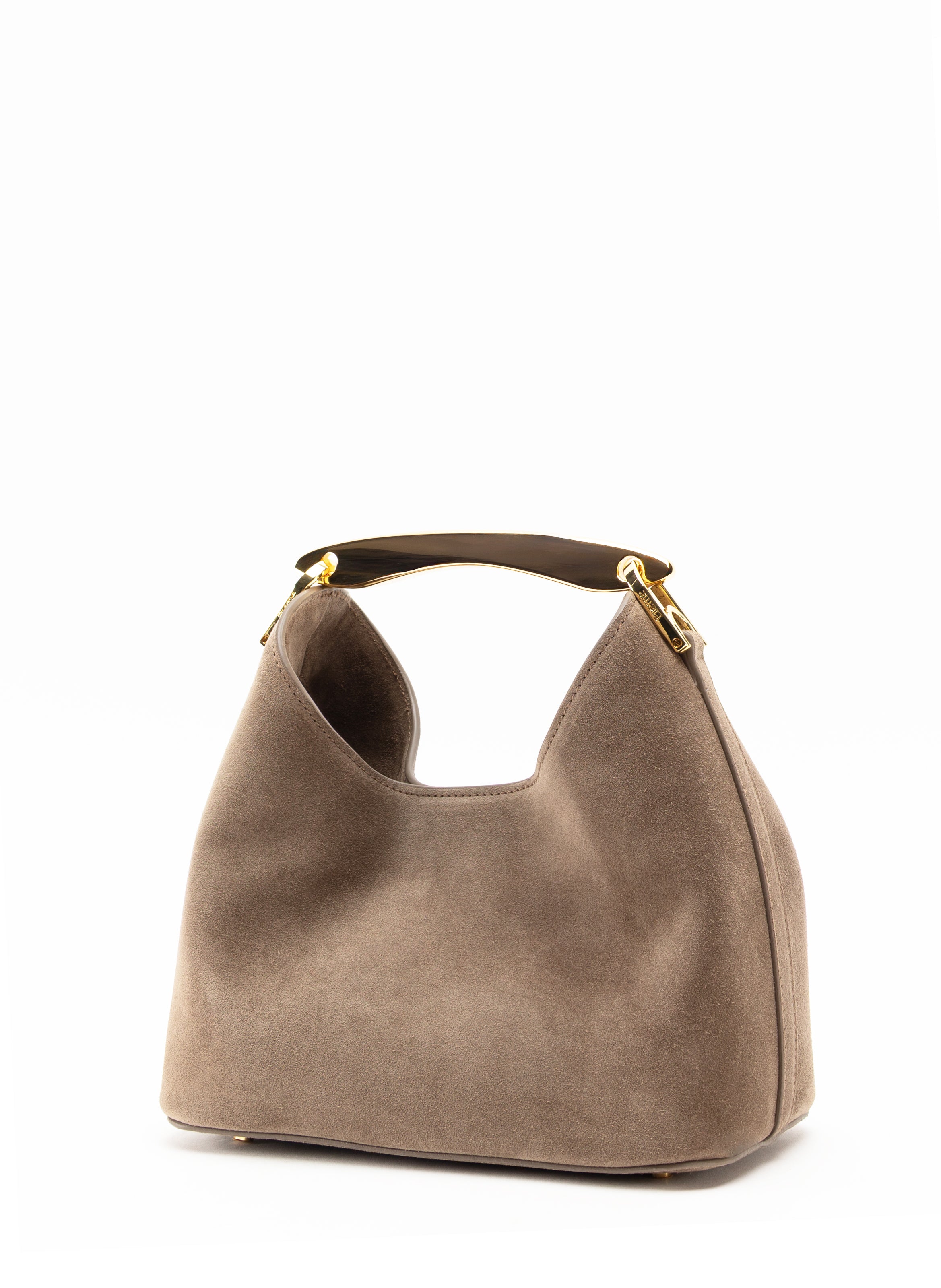 Small Boomerang Suede Taupe - Handbags for Women - Elleme