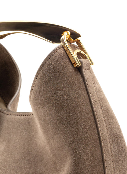 Small Boomerang Suede Taupe